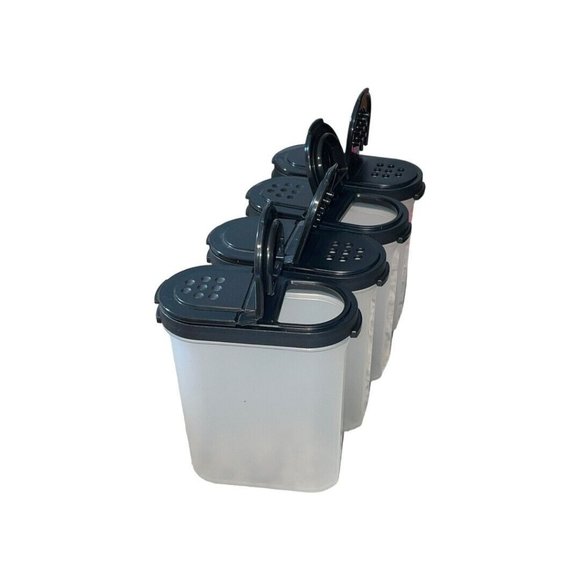 Tupperware Other - Tupperware Large Modular Mates Spice Containers 1846-21 Black Lids Lot Of 4